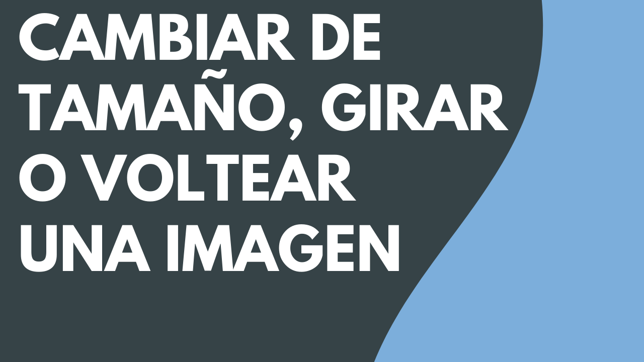 Cambiar de tamaño, girar o voltear una imagen